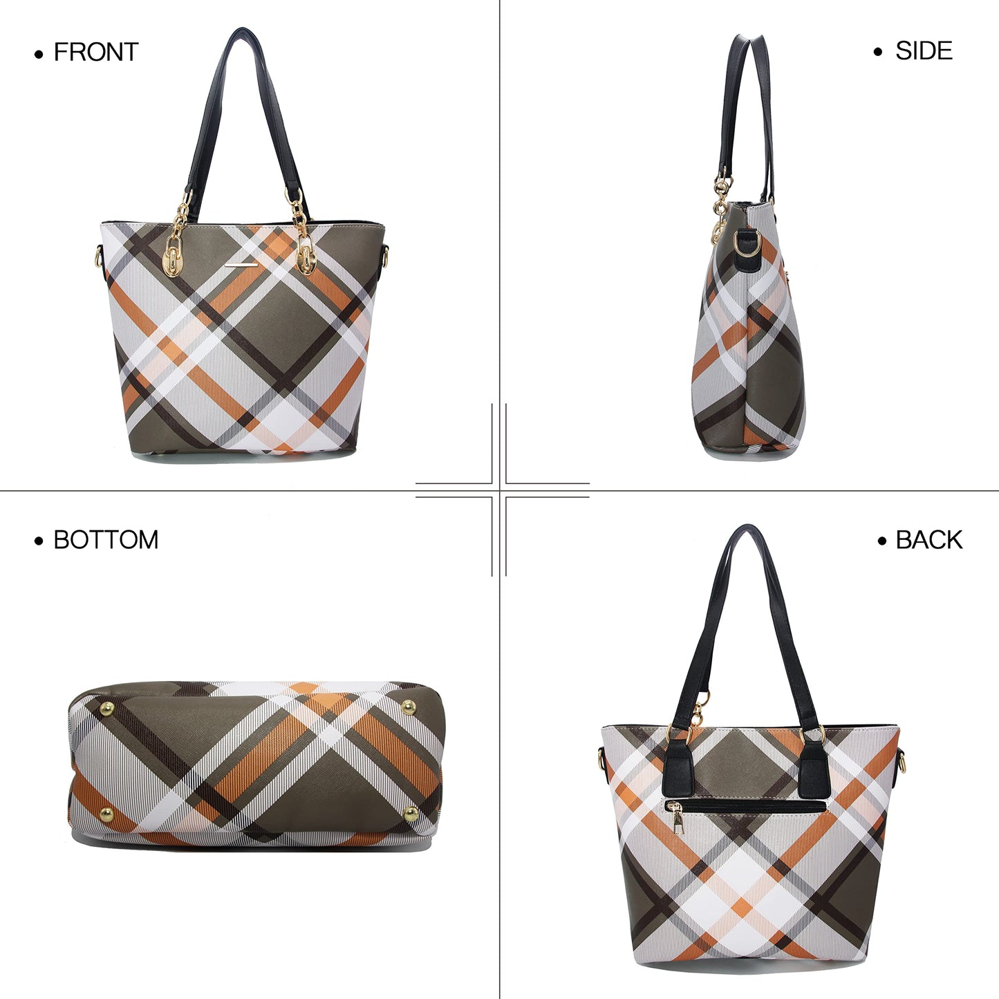 2E-youth Designer Purses and Handbags for Women Satchel Shoulder Bag Tote Top Handle Bag
