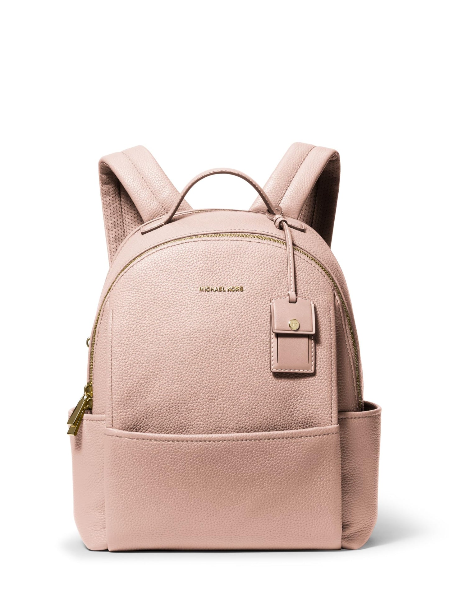 Michael Kors Sable Medium Backpack, Gold-Tone Hardware/Pebble Leather/Crimson