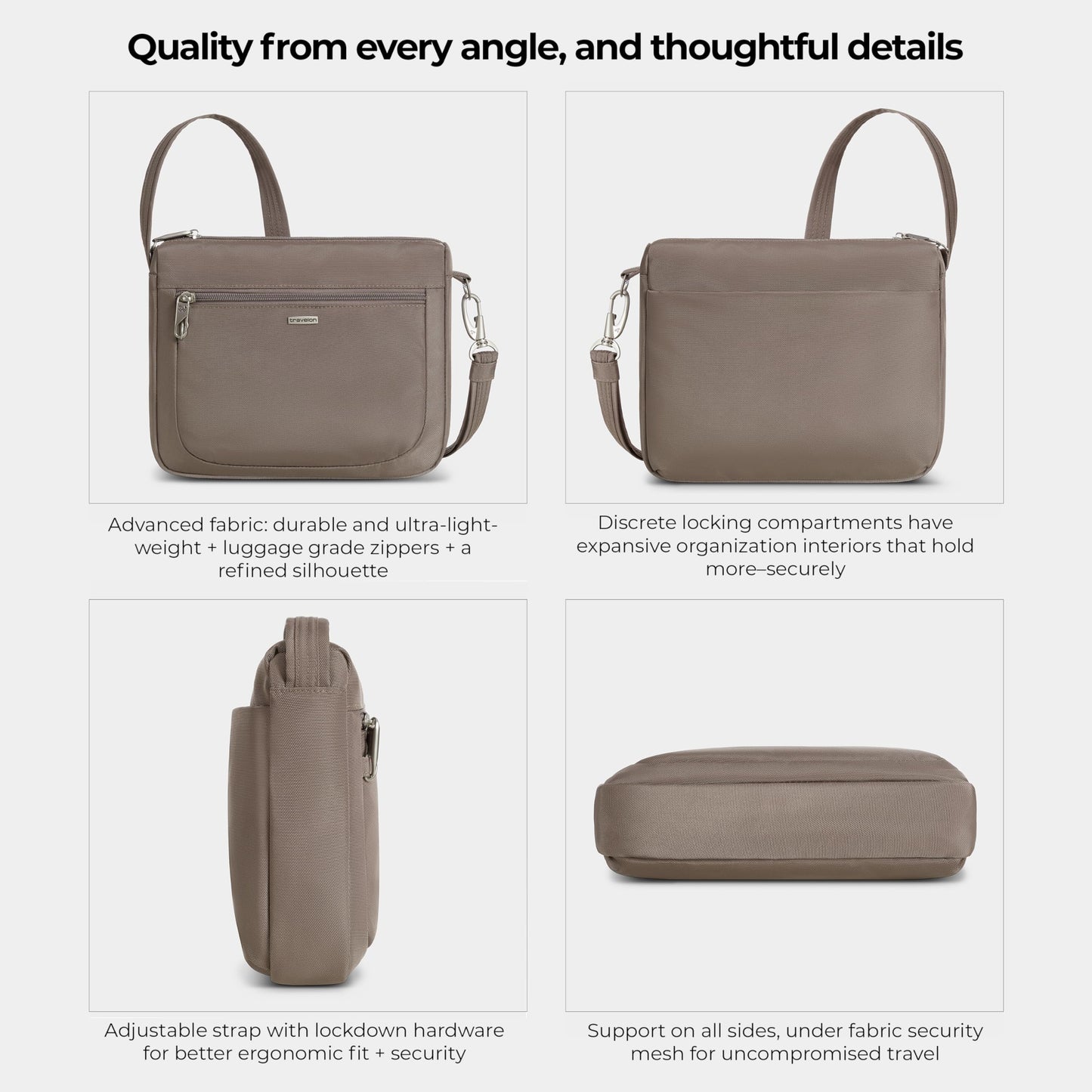 Travelon Anti-Theft Classic Small East/West Crossbody