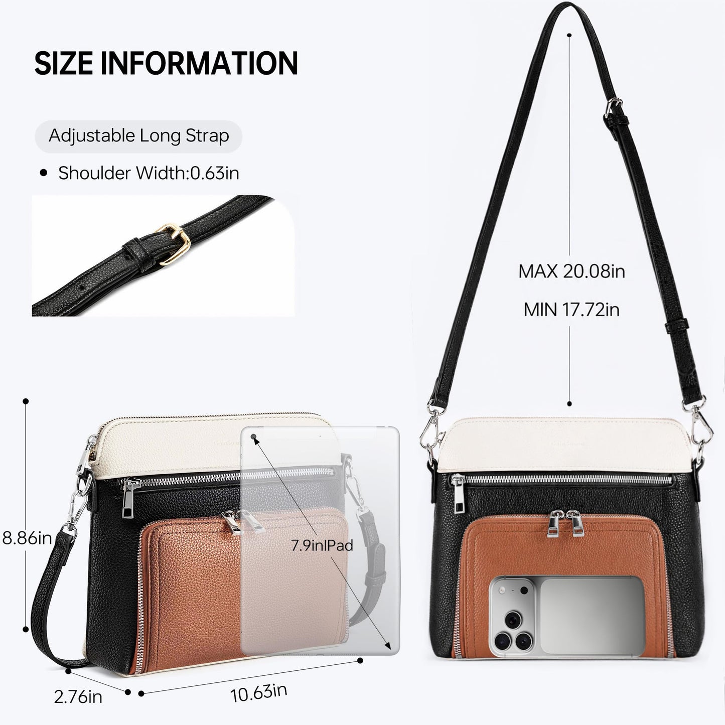 Crossbody Purses for Women Small Crossbody Bags for Women with Built in RFID Wallet