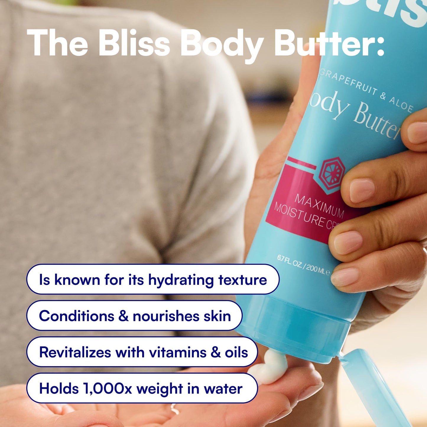 Bliss Lemon and Sage Body Butter - Iconic Scent with Shea Butter and Coconut Oil for Long-Lasting Maximum Moisture - Body Lotion for Smooth, Soft Skin - Vegan and Cruelty-Free - 6.7 Fl Oz
