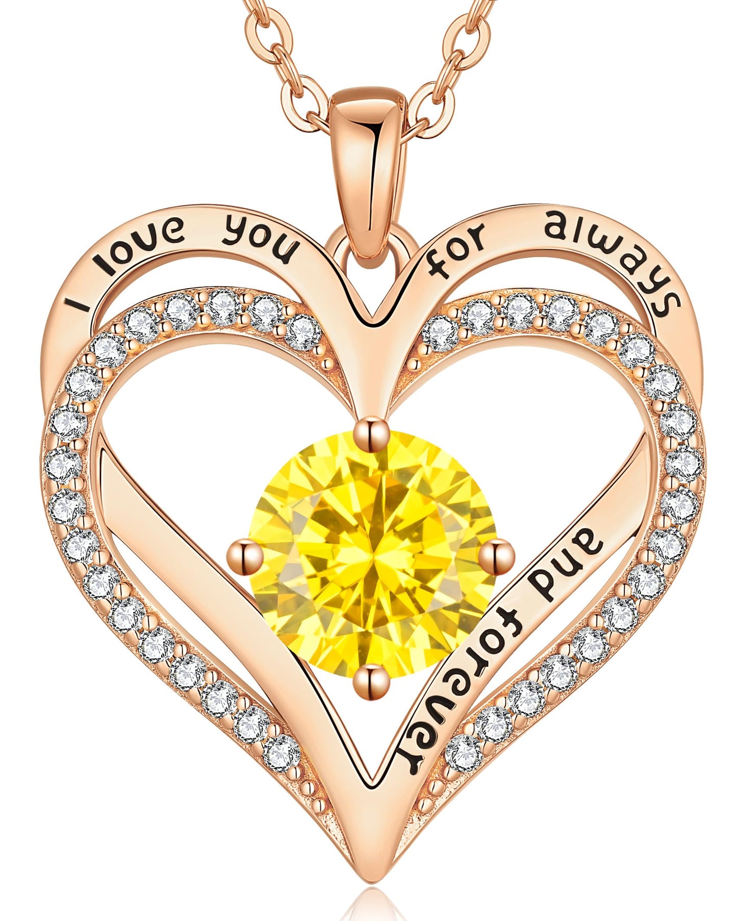 LOUISA SECRET Double Love Heart Birthstone Necklaces for Women, Birthday Gift for Girlfriend, Anniversary Jewelry Gift for Her, 925 Sterling Silver Jewelry Christmas Anniversary Birthday Present Gifts for Wife Girlfriend Mom Grandma Daughter