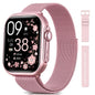 Smart Watch for Women for iPhone Android: 1.85"Smartwatch with Make/Answer Call Sleep Heart Rate SpO2 Blood Pressure Monitor IP68 Waterproof 120+Sport Mode Fitness Tracker 1000mAh Battery 2Bands Pink