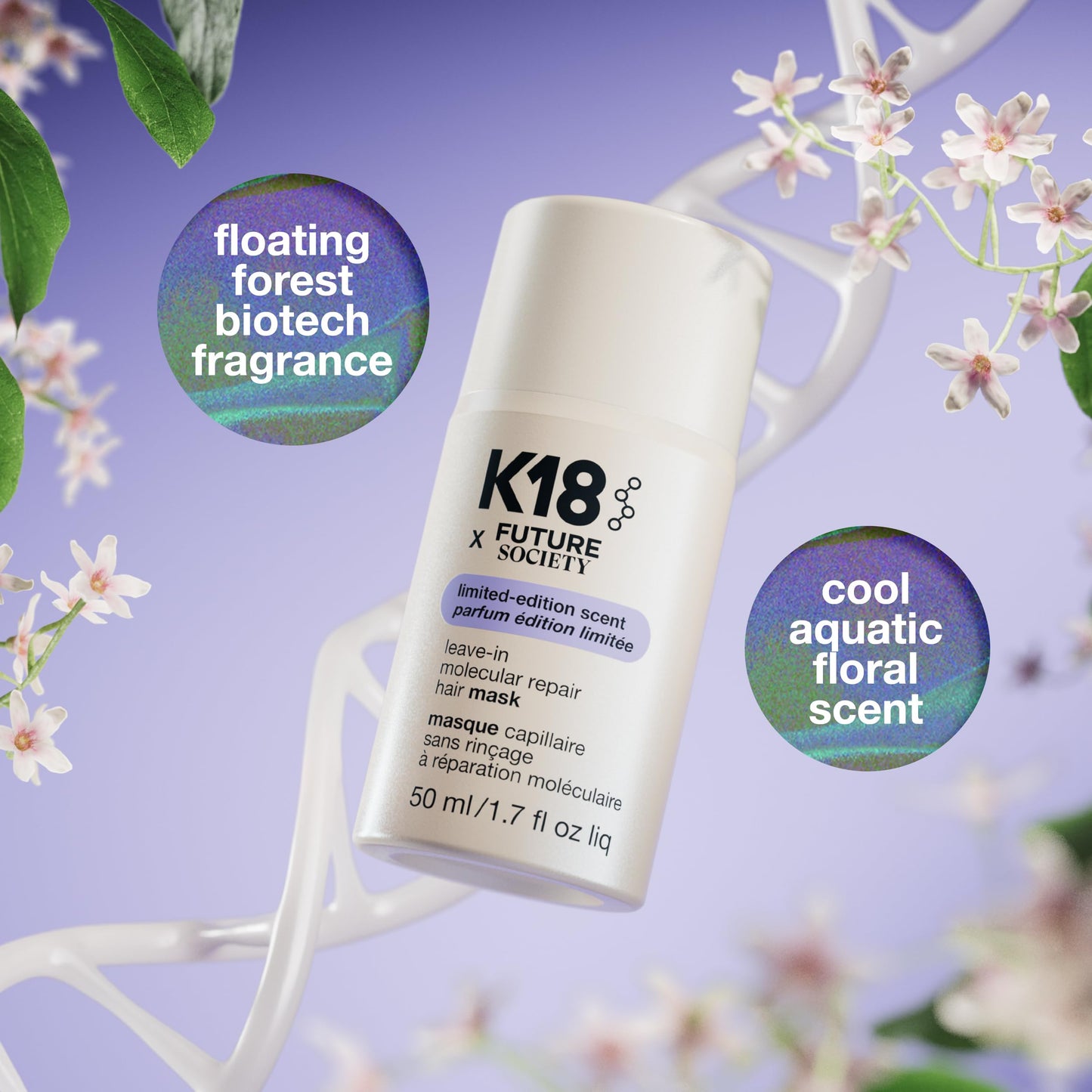 K18 Leave-In Molecular Repair Hair Mask, Patented, Lasting Repair For Dry, Frizzy, Damaged Hair, Reverse Damage In 4 Minutes From Bleach, Color, Chemical Services + Heat
