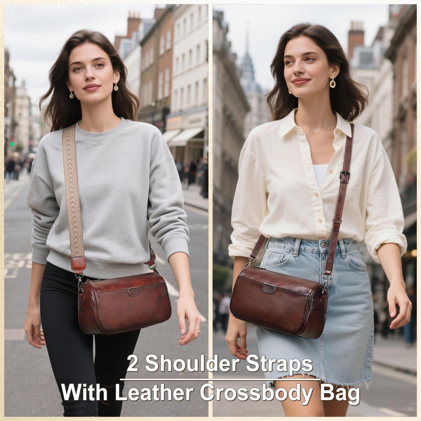 Genuine Leather Crossbody Purses Bag,Travel Casual Handbag,Small Shoulder Cross body Purse Trendy Gifts for Women