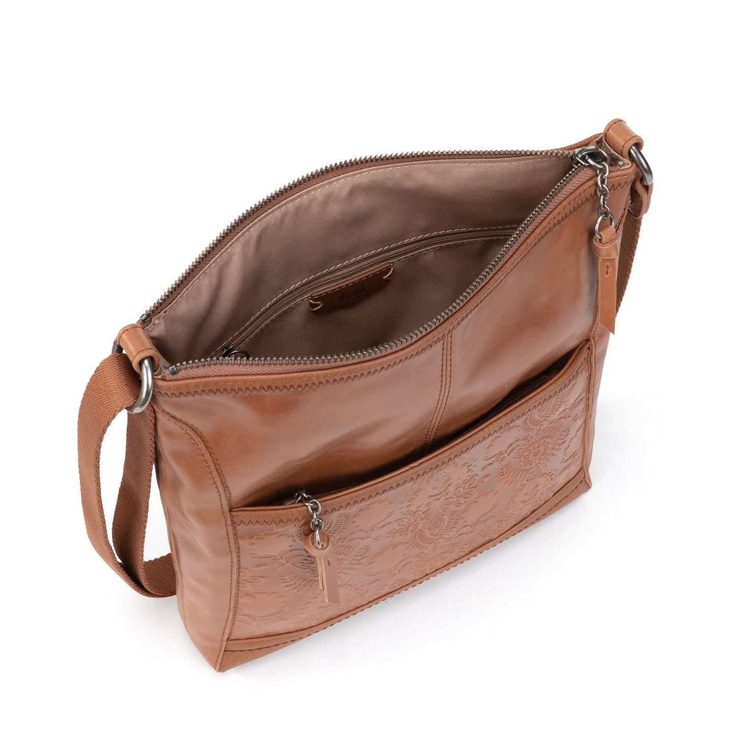 The Sak iris Leather Crossbody Purse - Women's Handbag for Everyday & Travel - Cross Body Bag With Zipper Closure