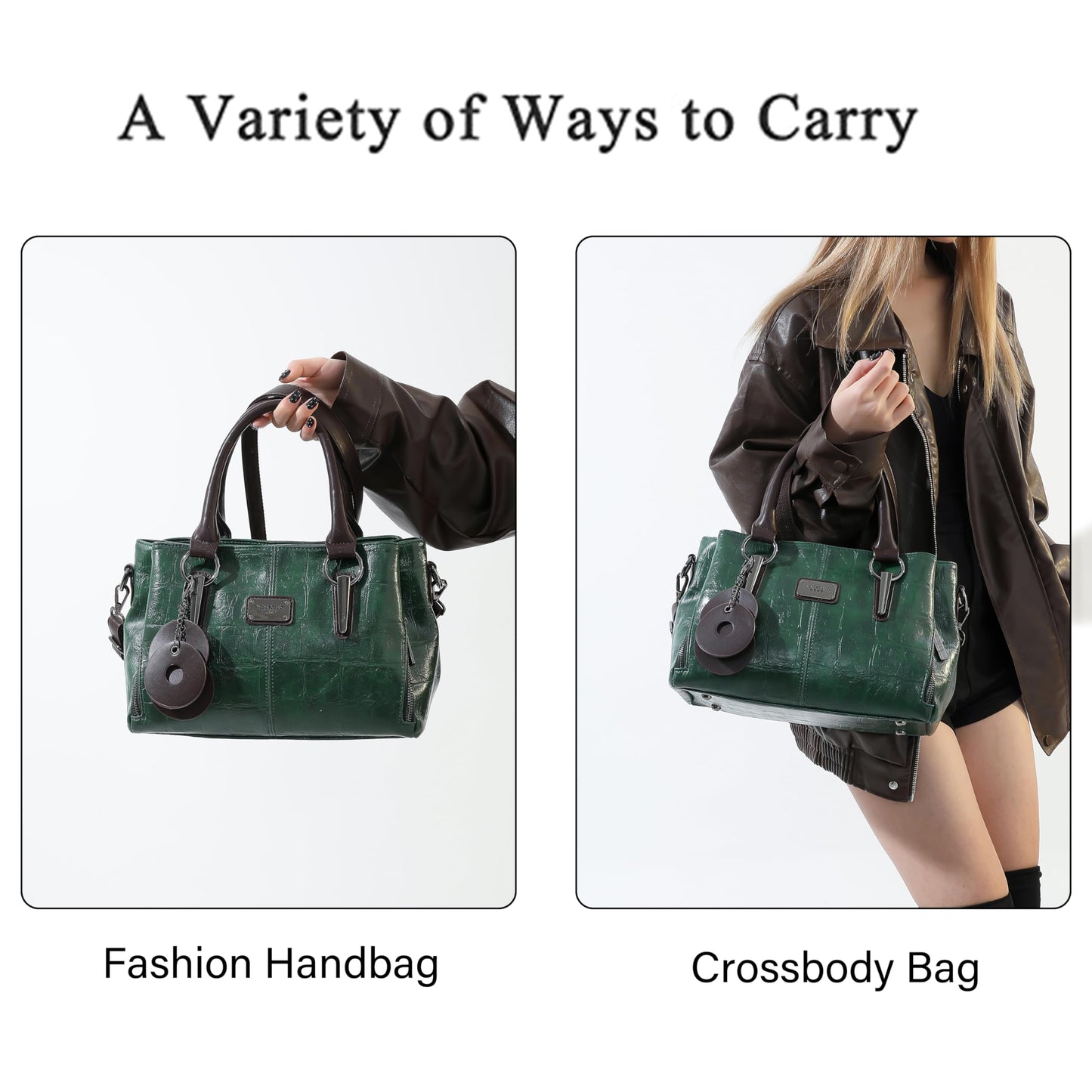 Handbags and Purses for women Vegan Leather Tote Bag for Women Satchel Shoulder Bags Travel Purse with Compartments