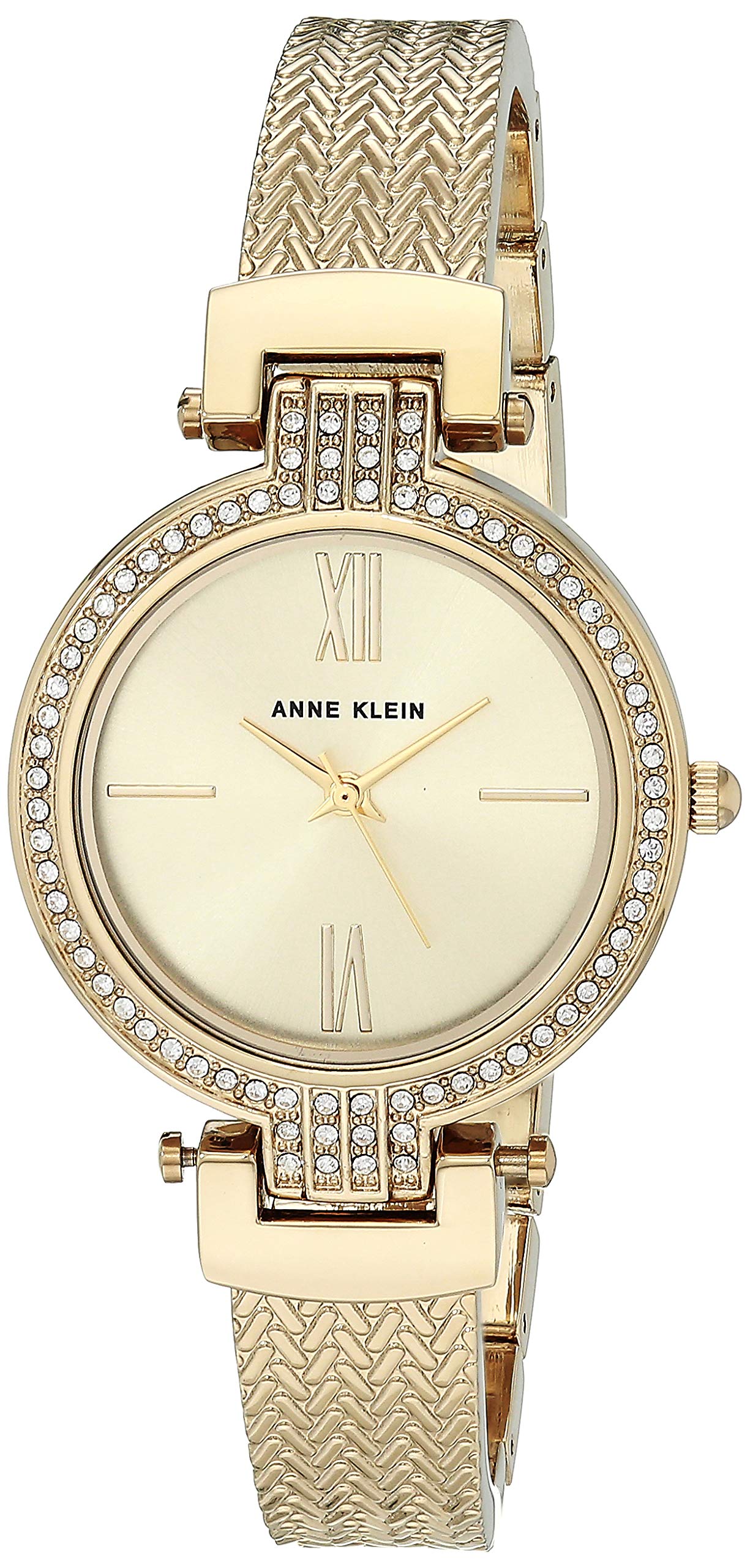 Anne Klein Women's Premium Crystal Accented Watch and Bracelet Set, AK/3584