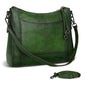 Iswee Leather Crossbody Bags for Women Shoulder Purse Medium Hobo Genuine Leather Satchel Purses and Handbags