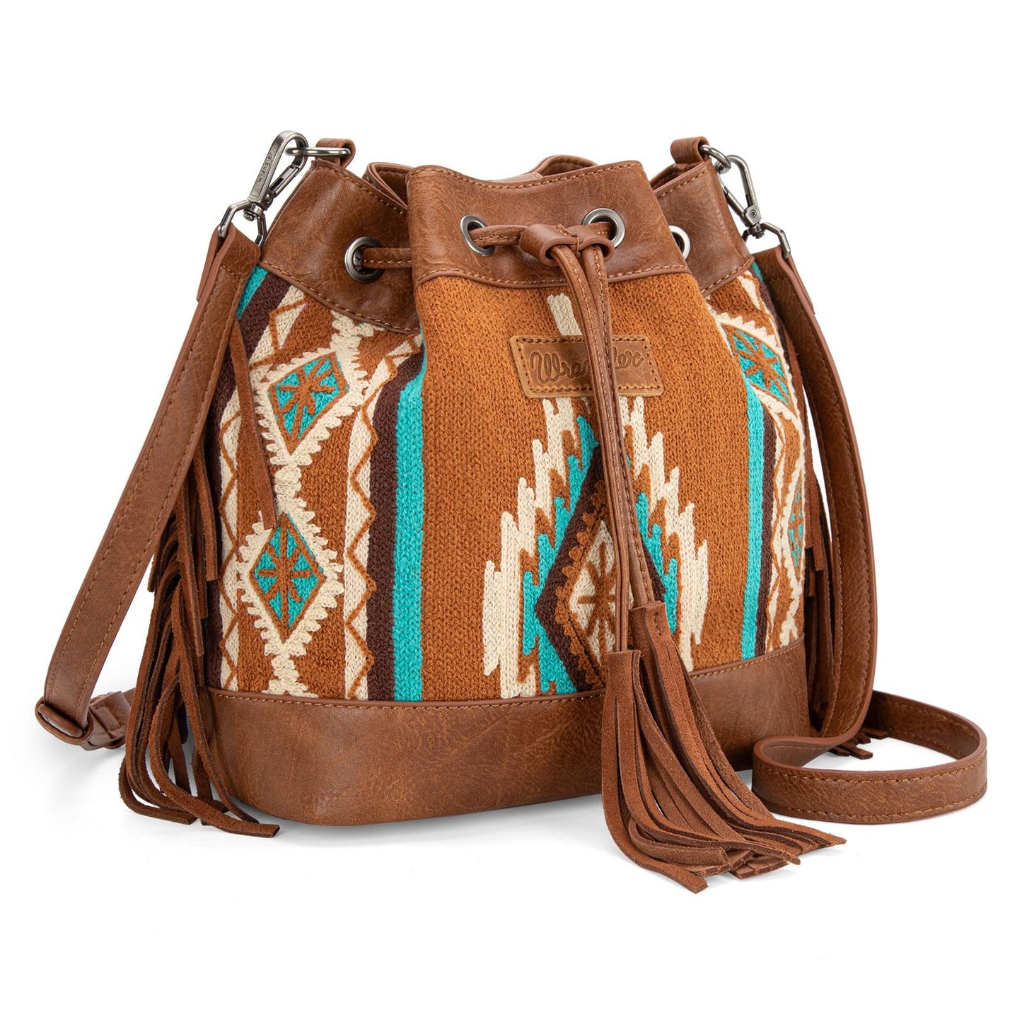 Wrangler Hobo Bags for Women Designer Aztec Bucket Purses Western Tapestry Shoulder Handbags
