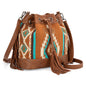 Wrangler Hobo Bags for Women Designer Aztec Bucket Purses Western Tapestry Shoulder Handbags