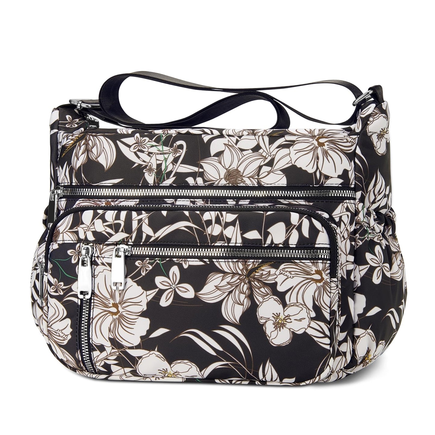 NPBAG Crossbody Bag for Women, Shoulder Purse Handbag Messenger Bag, Trendy Pocketbooks, Waterproof and Multi-Pockets