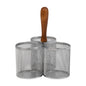 Mind Reader 3CIRMESH-BLK, Cutlery, Silverware Organizer, Utensil Caddy, Multi-Purpose Holder, Silver, 3-Section, Black