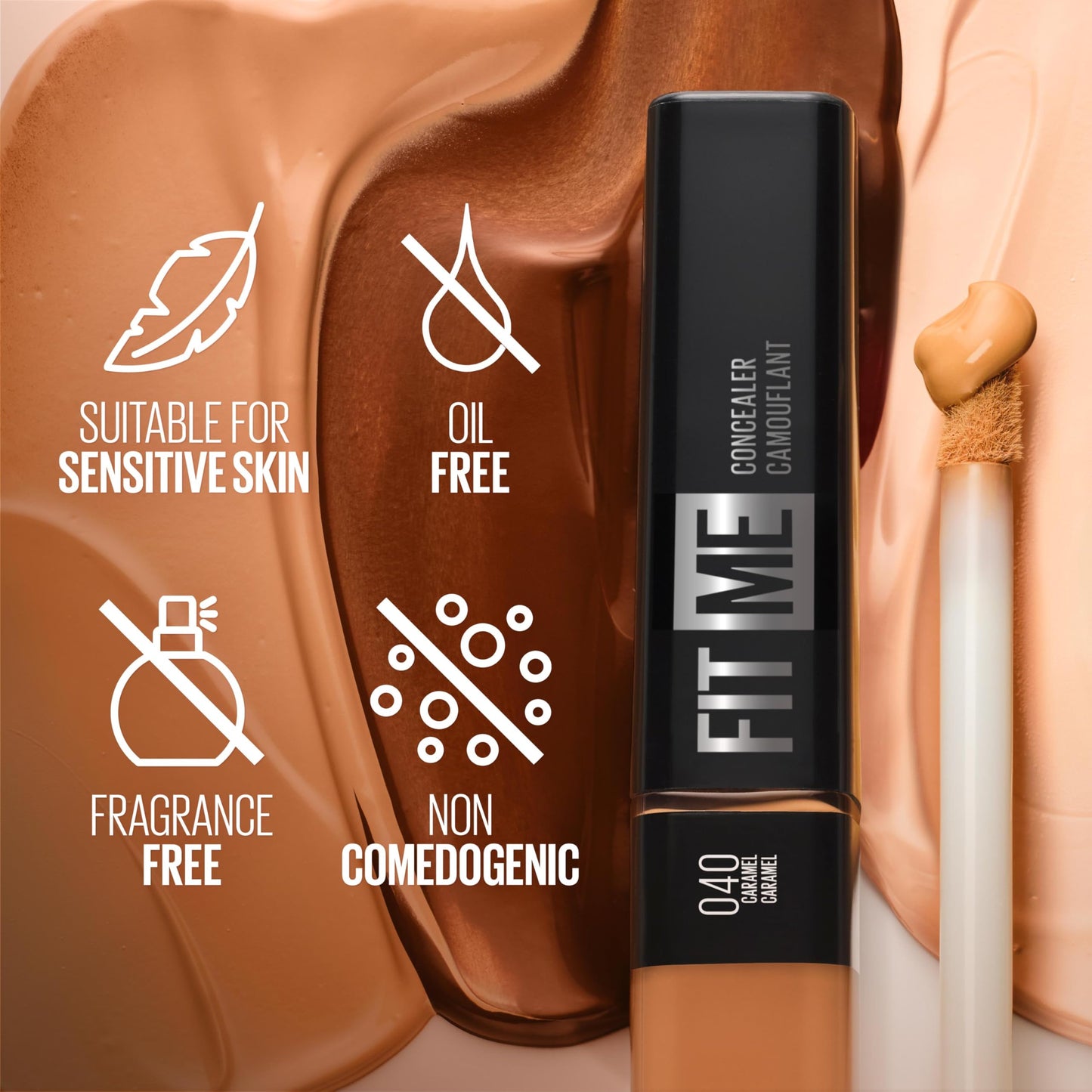 Maybelline Fit Me Liquid Concealer Makeup, Natural Coverage, Lightweight, Conceals, Covers Oil-Free, Cool Ivory (Packaging May Vary)