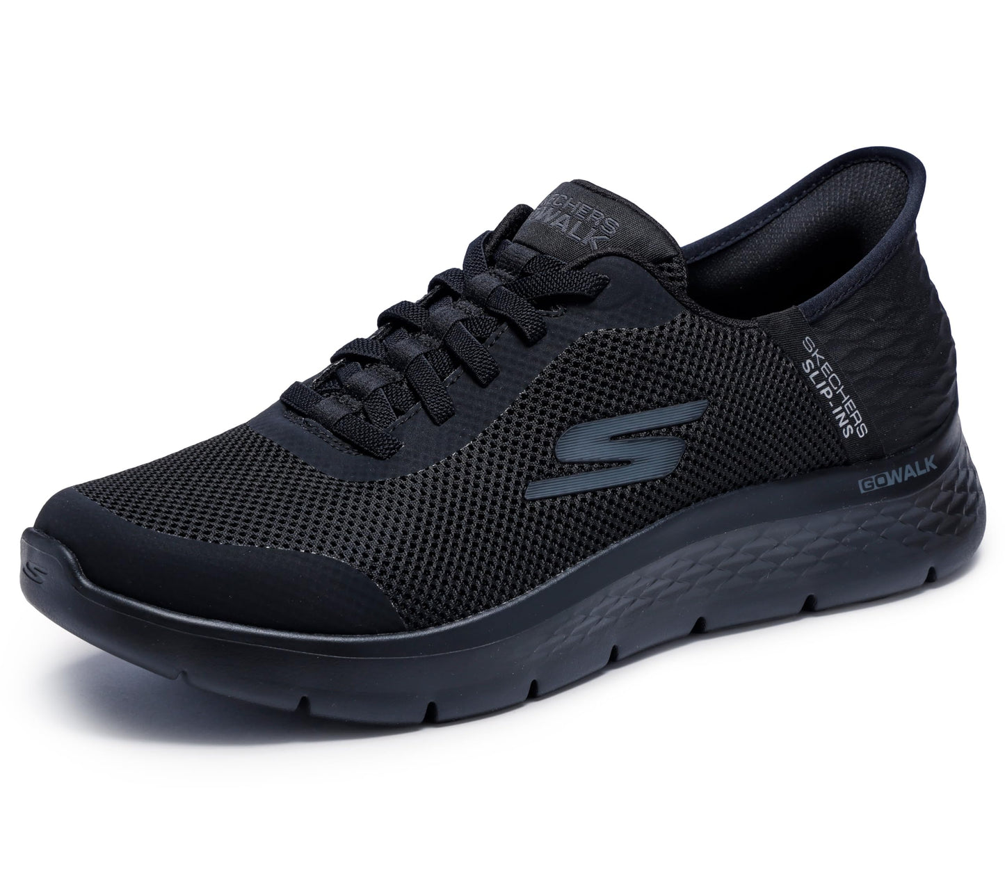 Skechers Men's Hands Free Slip-ins: Go Walk Flex Hands Up Sneaker, Black/Black, 14 X-WideSkechers Men's Hands Free Slip-ins: Go Walk Flex Hands Up Sneaker, Black/Black, 14 X-W…