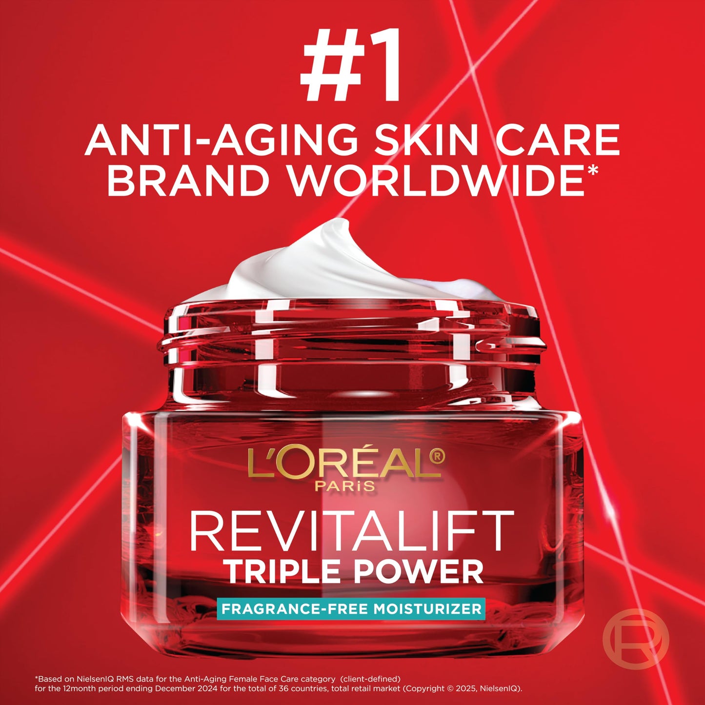 L'Oreal Paris Revitalift Triple Power Anti-Aging Face Moisturizer, Pro Retinol, Hyaluronic Acid & Vitamin C to Reduce Wrinkles, Firm & Brighten Skin, 2.55 Oz