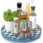 AMH Lazy Susan Wooden Organizer for Table Top