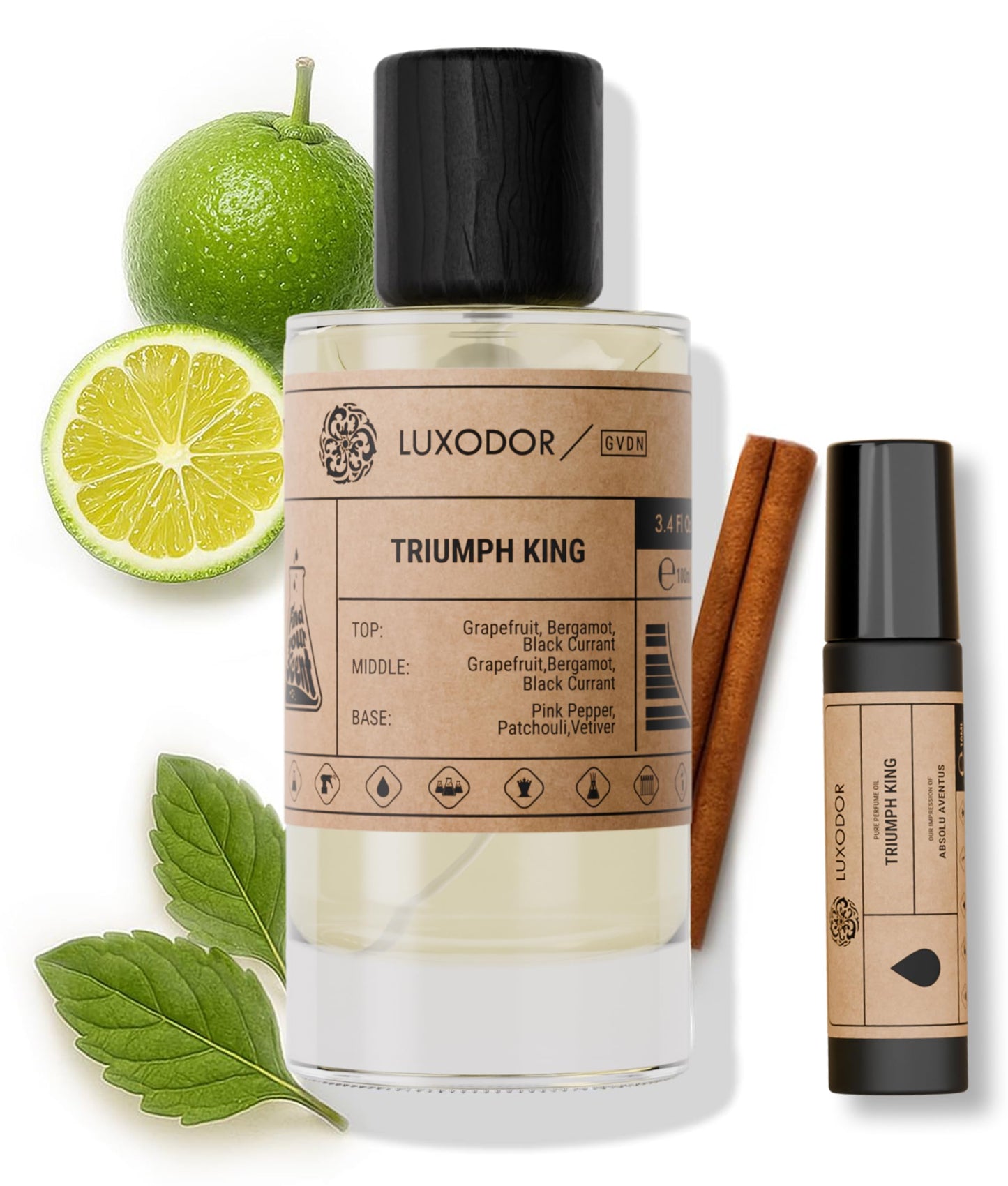 Inspired by Y S.L's B.lack O.pium 3.4 fl. oz (100ml) Damascus Poemy with Pheromone Roll-On Oil 10 ml | Women’s Dupes Fragrances | Long Lasting Perfume Vanilla for Women | Womens Perfume