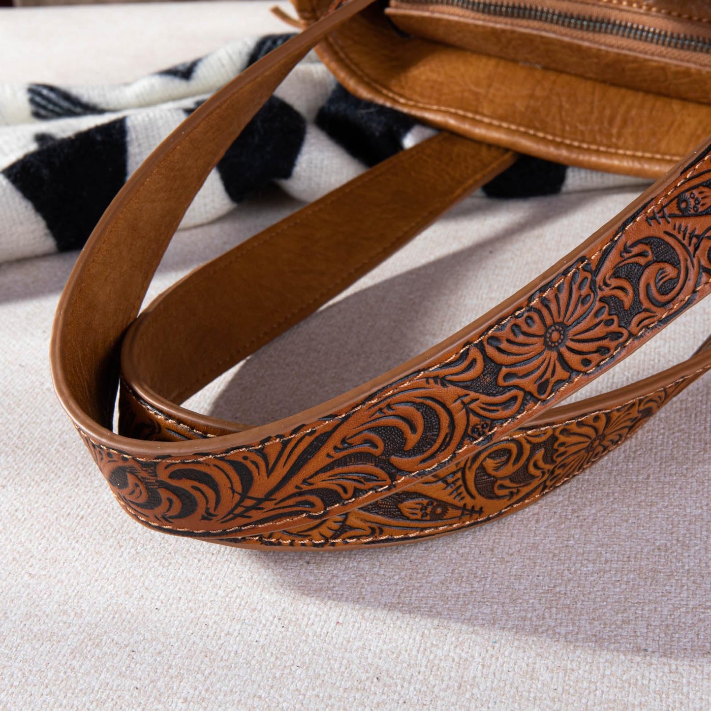 Montana West Wrangler Cowhide Tote Bag for Women Western Tooling Handbag Leather Fringing with Turquoise Stone Concho
