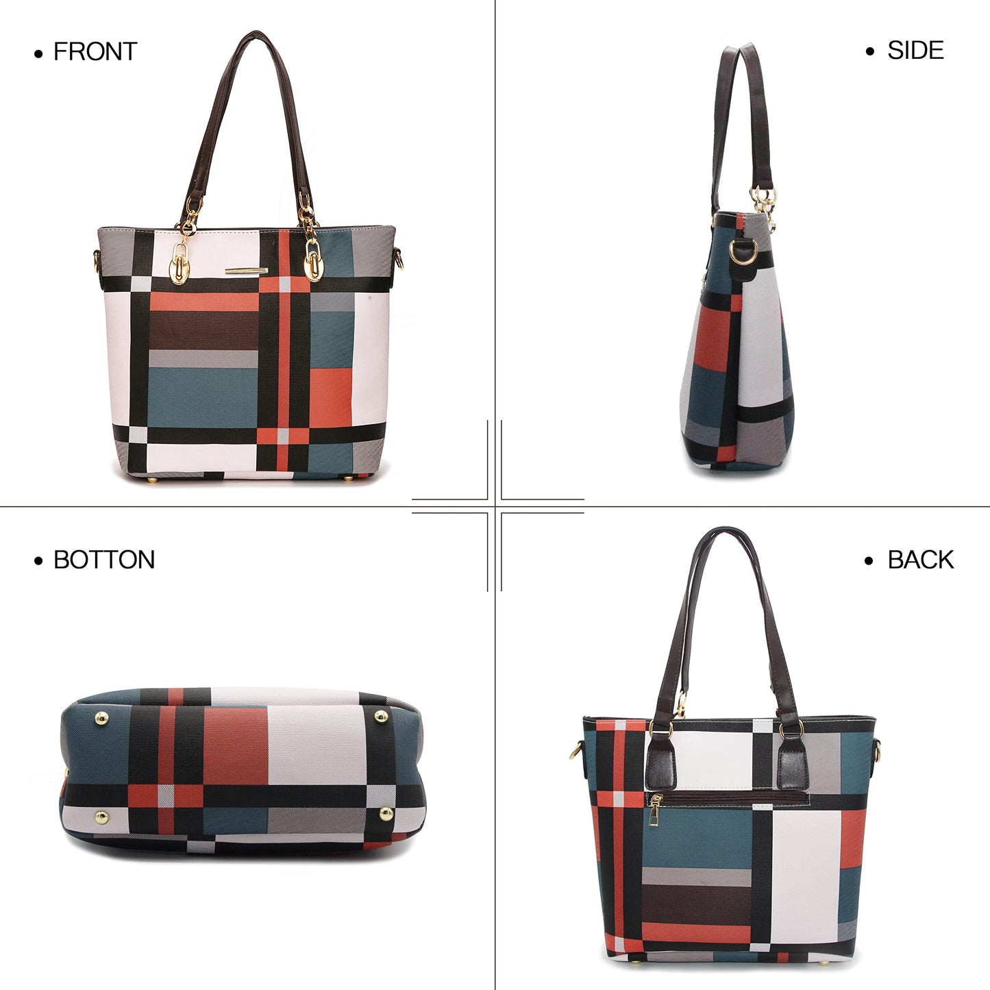 2E-youth Designer Purses and Handbags for Women Satchel Shoulder Bag Tote Top Handle Bag