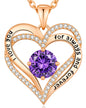 CDE Forever Love Heart Necklaces for Women, Wedding Anniversary, Valentine's，Birthday Mothers Christmas Day Gifts for Mom, Mother, Wife, S925 Silver Jewelry with Birthstone Pendant