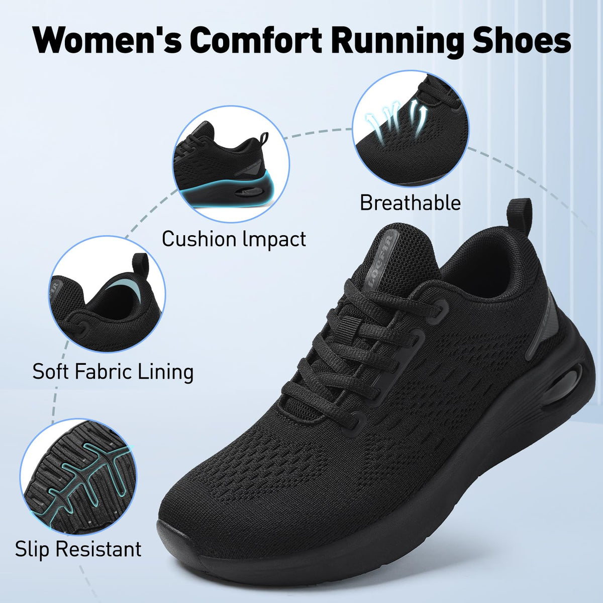 LOCFIR Wide Toe Box Walking Shoes Women with Cushioned Arch Support Orthopedic Running Sneakers for Plantar Fasciitis Non-Slip Lightweight Comfortable Breathable Workout Tennis Shoes Grey Purple US 8LOCFIR Wide Toe Box Walking Shoes Women with Cushioned A
