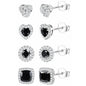 ZELORES 4 Pairs Sterling Silver 5A CZ Stud Earrings for Women 14K Gold Plated Brilliant Celtic Heart Big Stud Earrings Set Cubic Zirconia Earrings Studs for Sensitive Ear