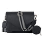 Leather Flapover Crossbody Handbag Purse for Women with Adjustable Strap & Overflap Snap Closure Tote/Bag