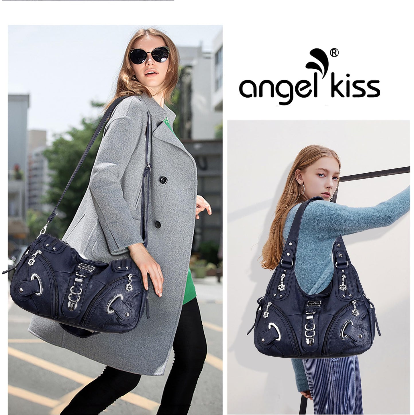 Angelkiss Hobo Purses and handbags for Women Satchel Handbag Women Purses Large Daily Shoulder Bags