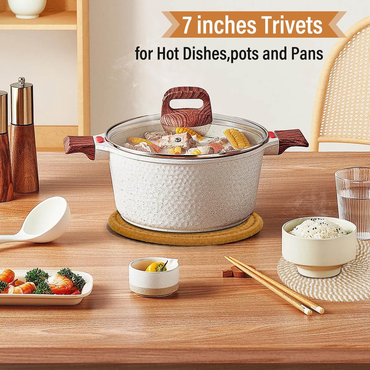 Tidponra Trivets Set for Hot Dishes