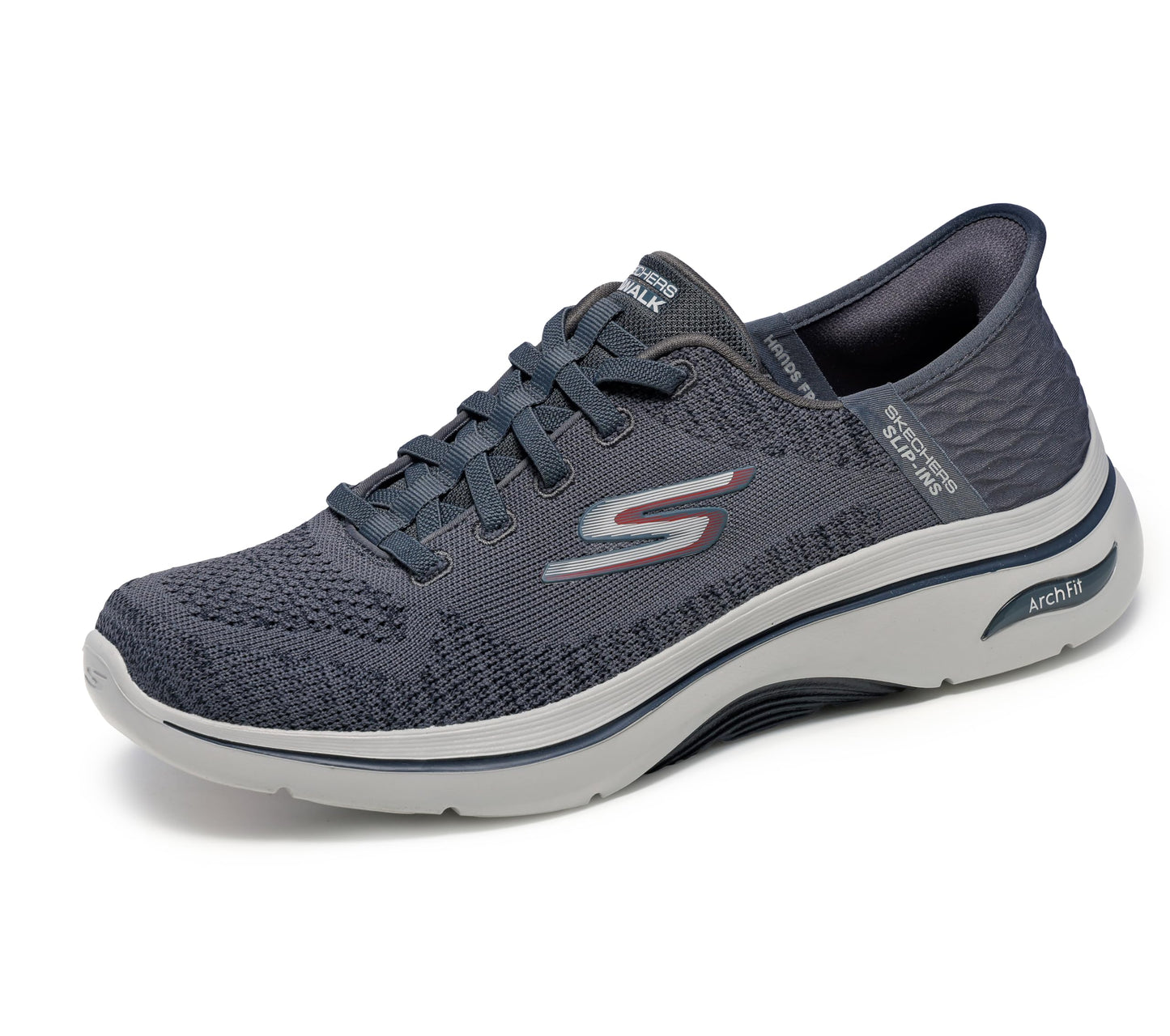 Skechers Men's Hands Free Slip-ins Go Walk Arch Fit 2.0 - Grand Select 2 Sneaker, Charcoal/Red, 15Skechers Men's Hands Free Slip-ins Go Walk Arch Fit 2.0 - Grand Select 2 Sneaker, Charco…