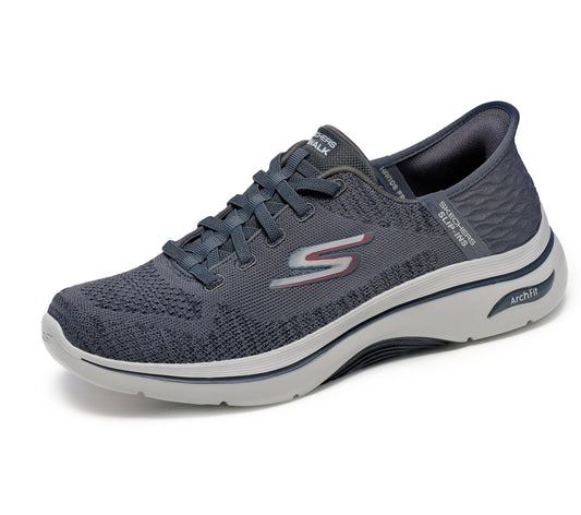 Skechers Men's Hands Free Slip-ins Go Walk Arch Fit 2.0 - Grand Select 2 Sneaker, Charcoal/Red, 15Skechers Men's Hands Free Slip-ins Go Walk Arch Fit 2.0 - Grand Select 2 Sneaker, Charco…