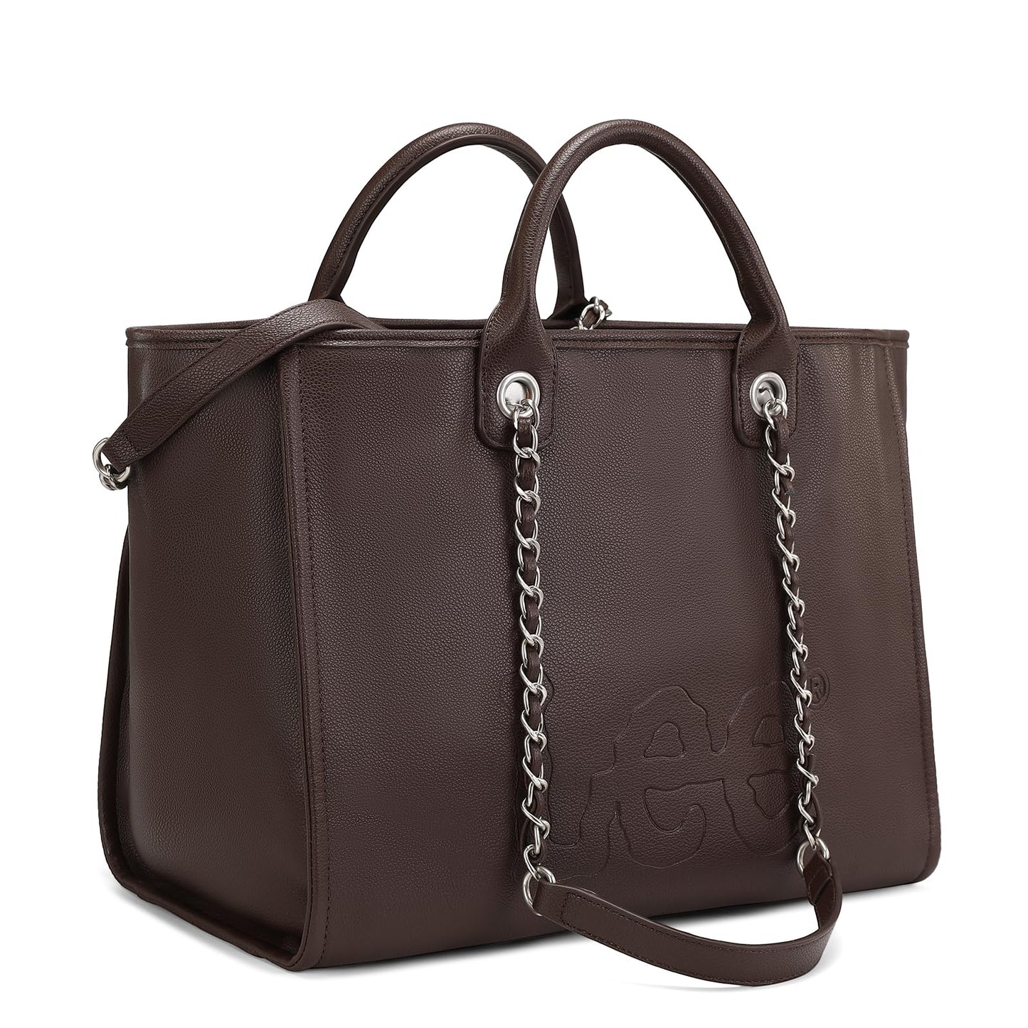 Lee Large Shoulder Tote Bag for Women Vegan Leather Top-Handle Bag