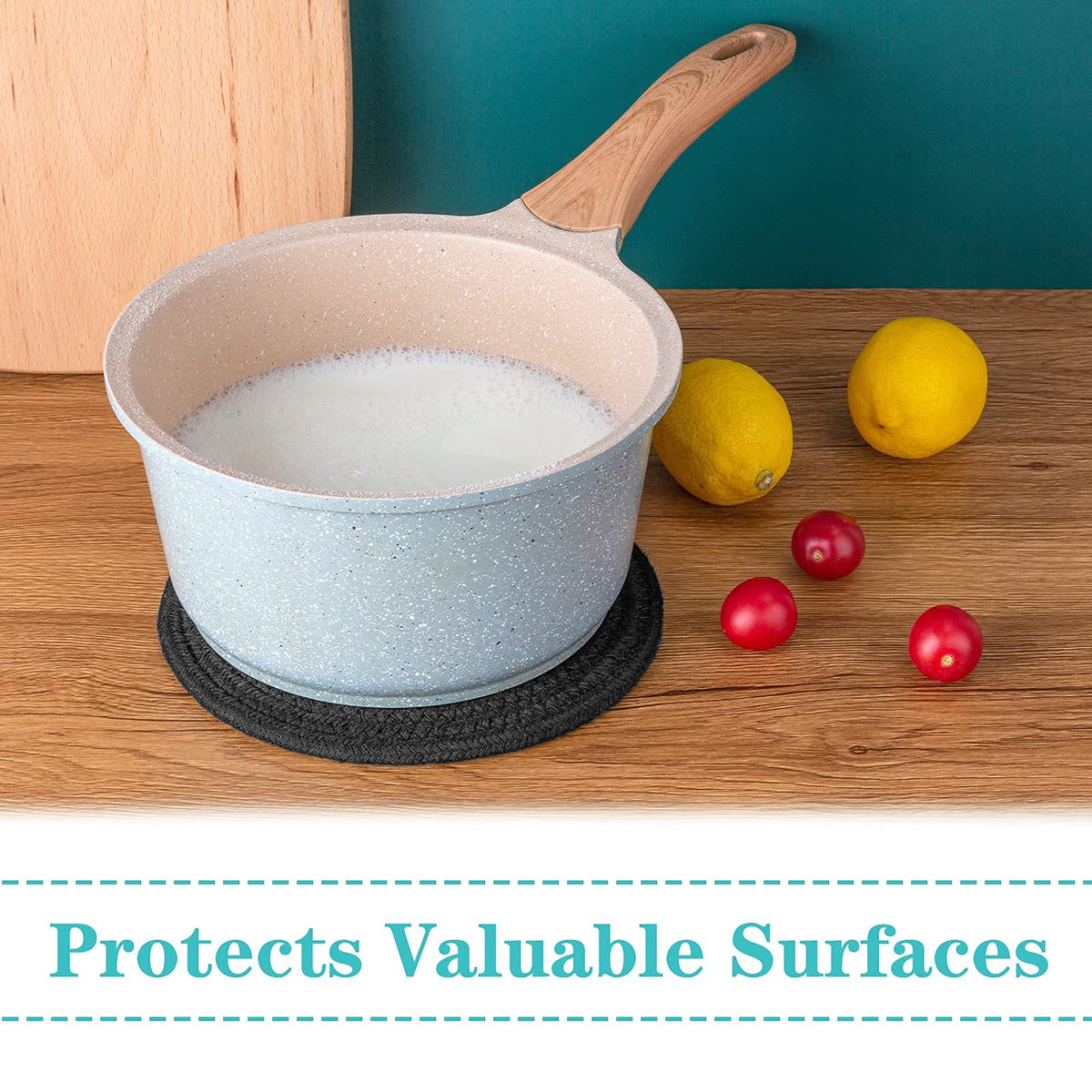 Heat-Resistant Trivet Set for Hot Pots & Pans with Storage Basket
