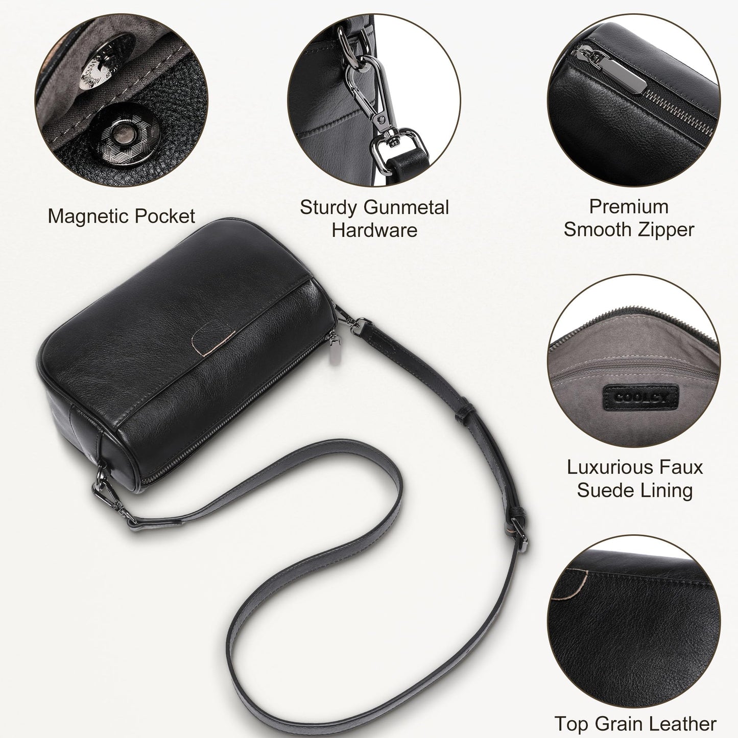 Genuine Leather Crossbody Purses Bag,Travel Casual Handbag,Small Shoulder Cross body Purse Trendy Gifts for Women