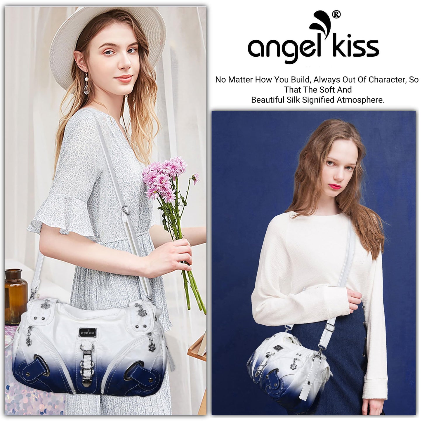 Angelkiss Hobo Purses and handbags for Women Satchel Handbag Women Purses Large Daily Shoulder Bags