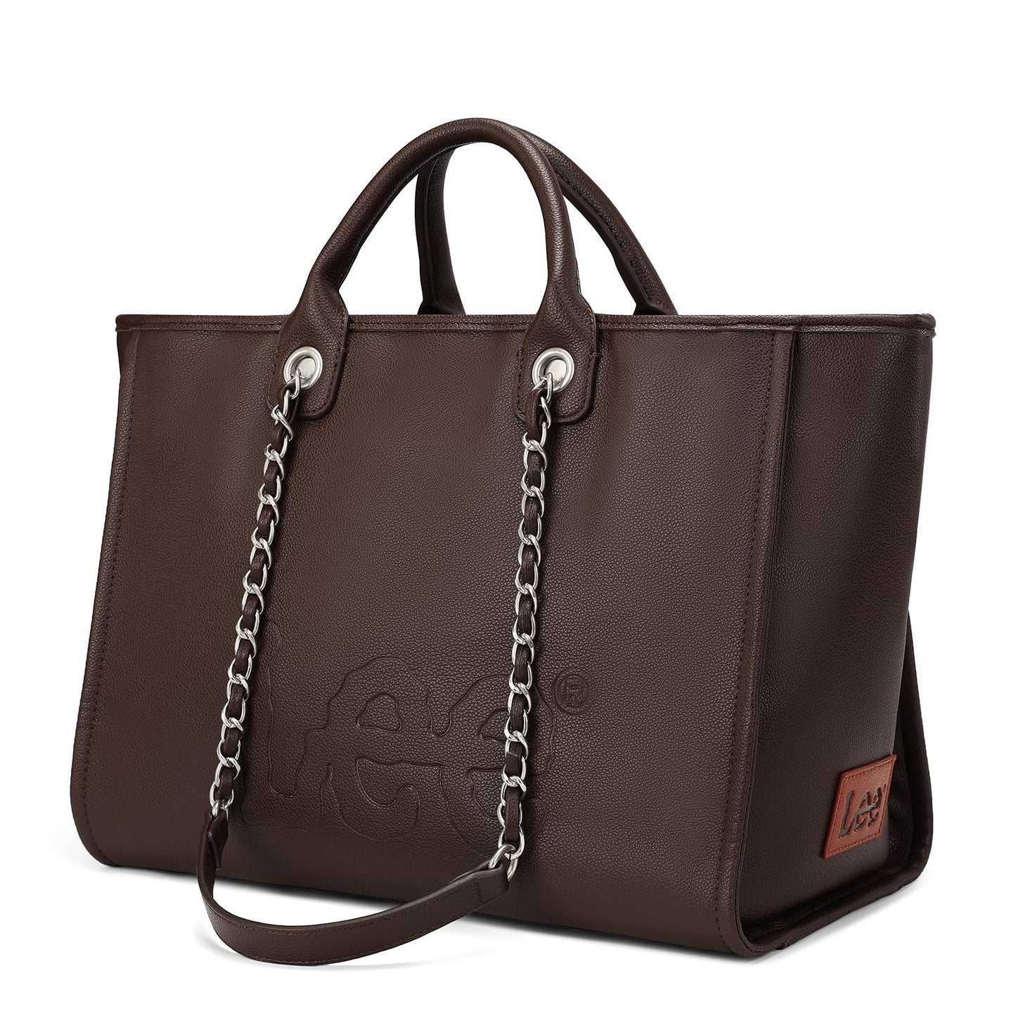 Lee Large Shoulder Tote Bag for Women Vegan Leather Top-Handle Bag
