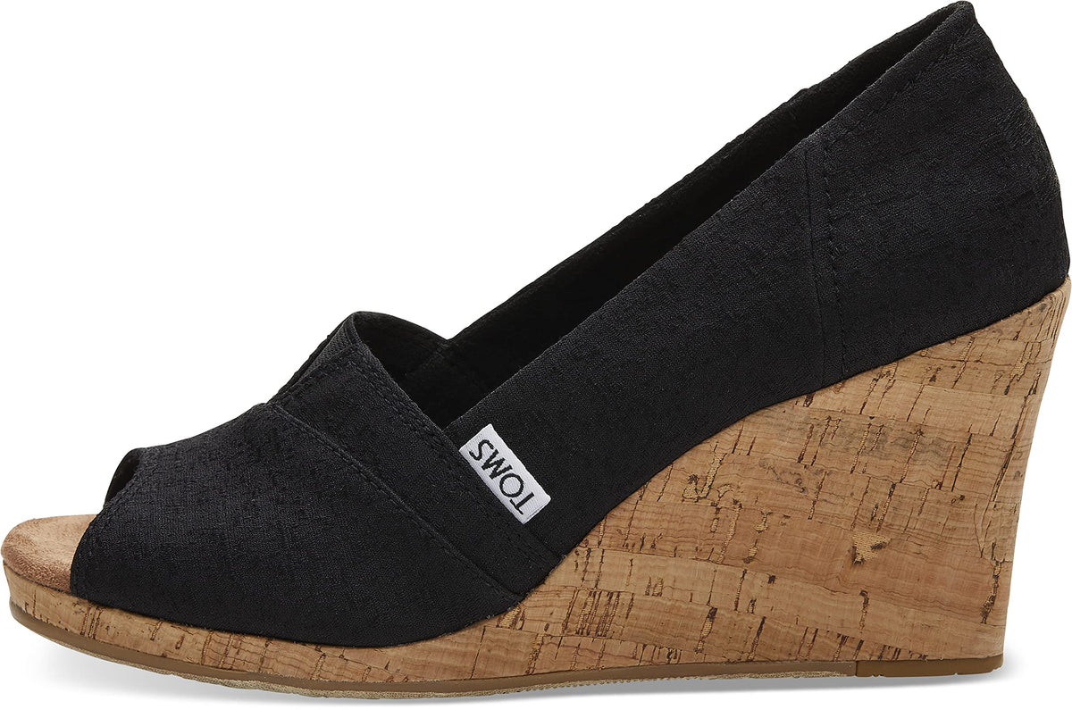 TOMS Women's Classic Wedge Espadrille Sandal, Natural Crosshatch Jacquard, 8.5TOMS Women's Classic Wedge Espadrille Sandal, Natural Crosshatch Jacquard, 8.5