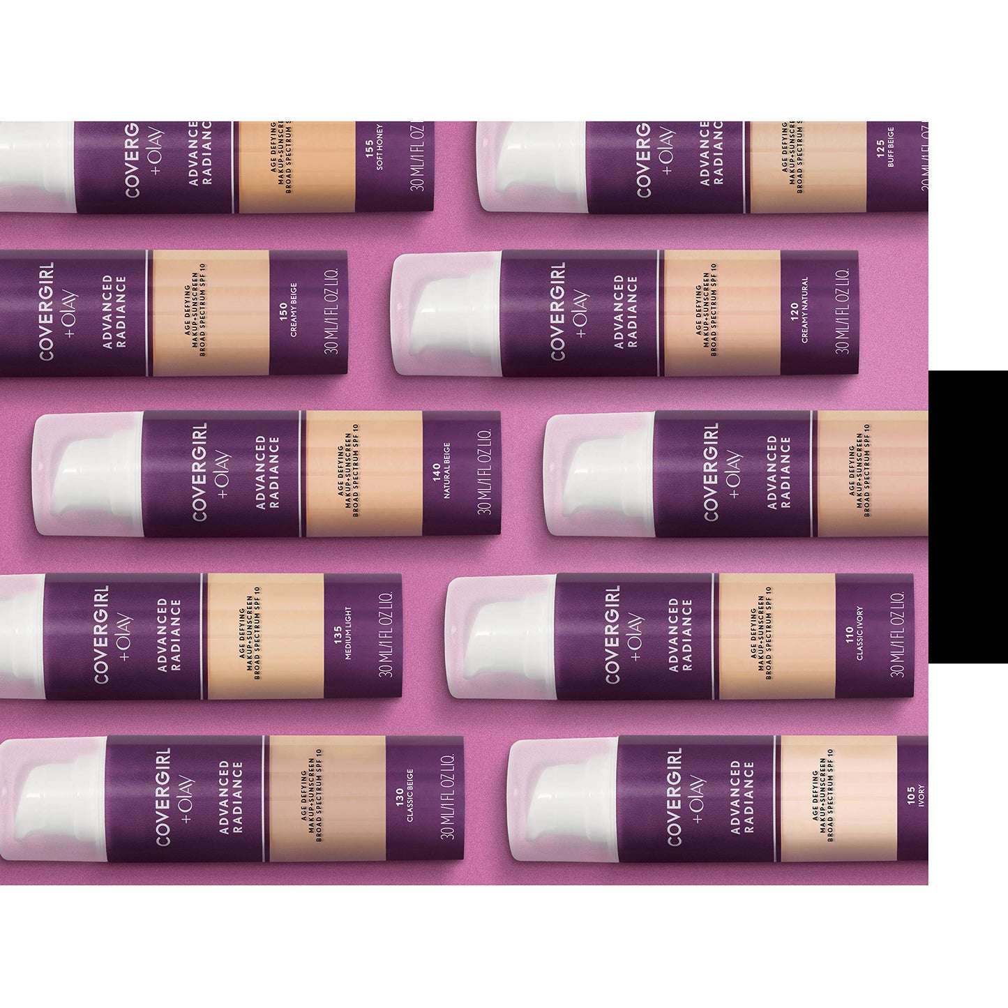 COVERGIRL Advanced Radiance Age-Defying Foundation Makeup, Classic Beige, 1 oz (Packaging May Vary)