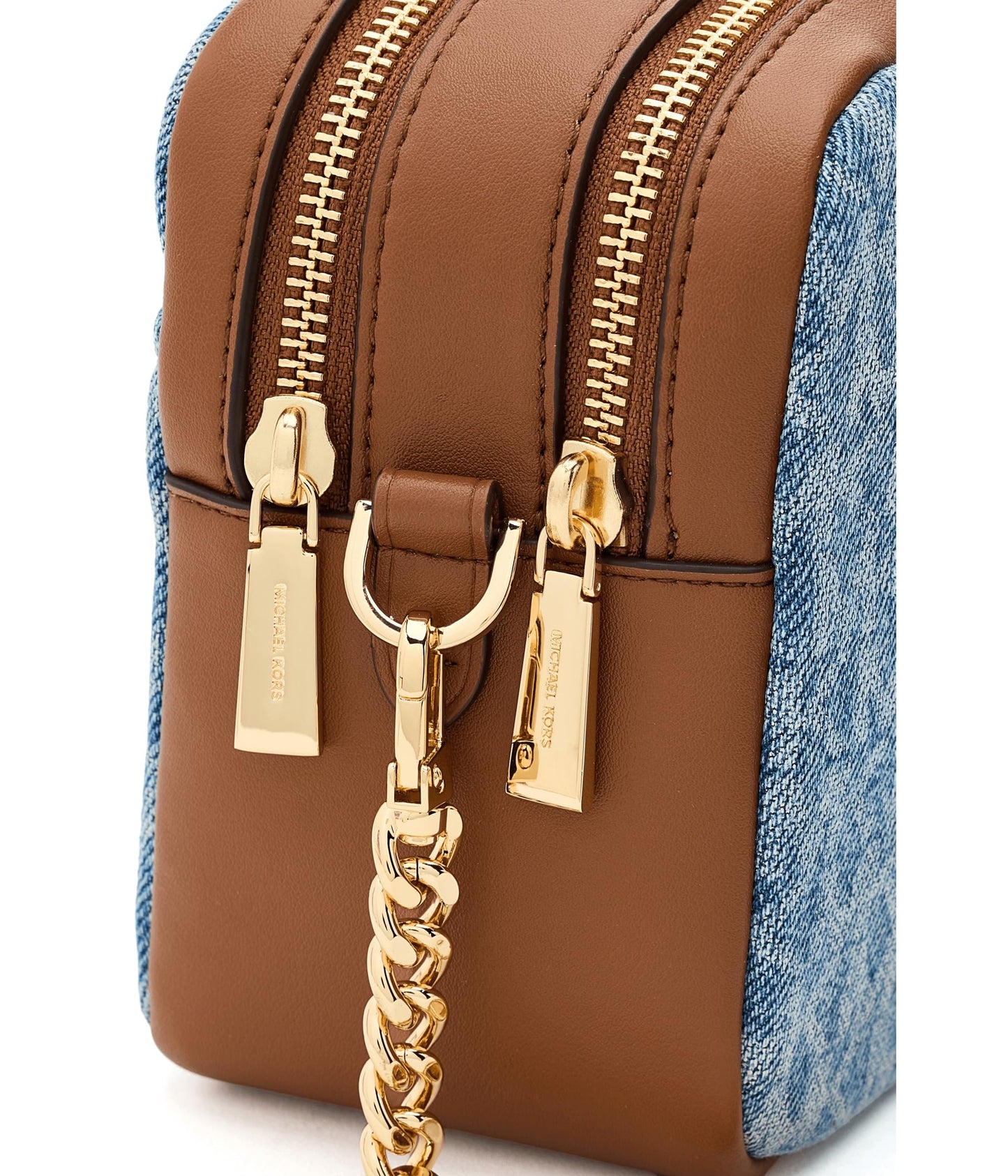 Michael Kors Bryant Medium Double Zip Chain Camera Crossbody Bag