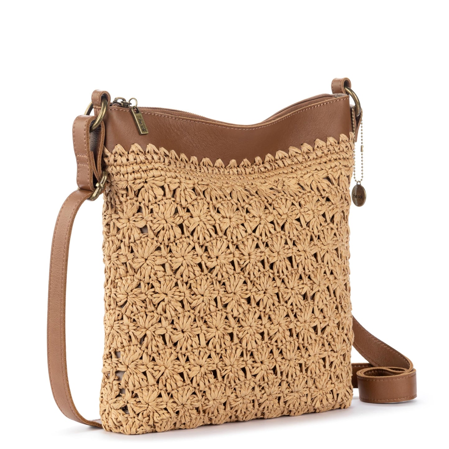 The Sak Lucia Crossbody Bag in Crochet, Convertible Purse with Adjustable Shoulder Strap