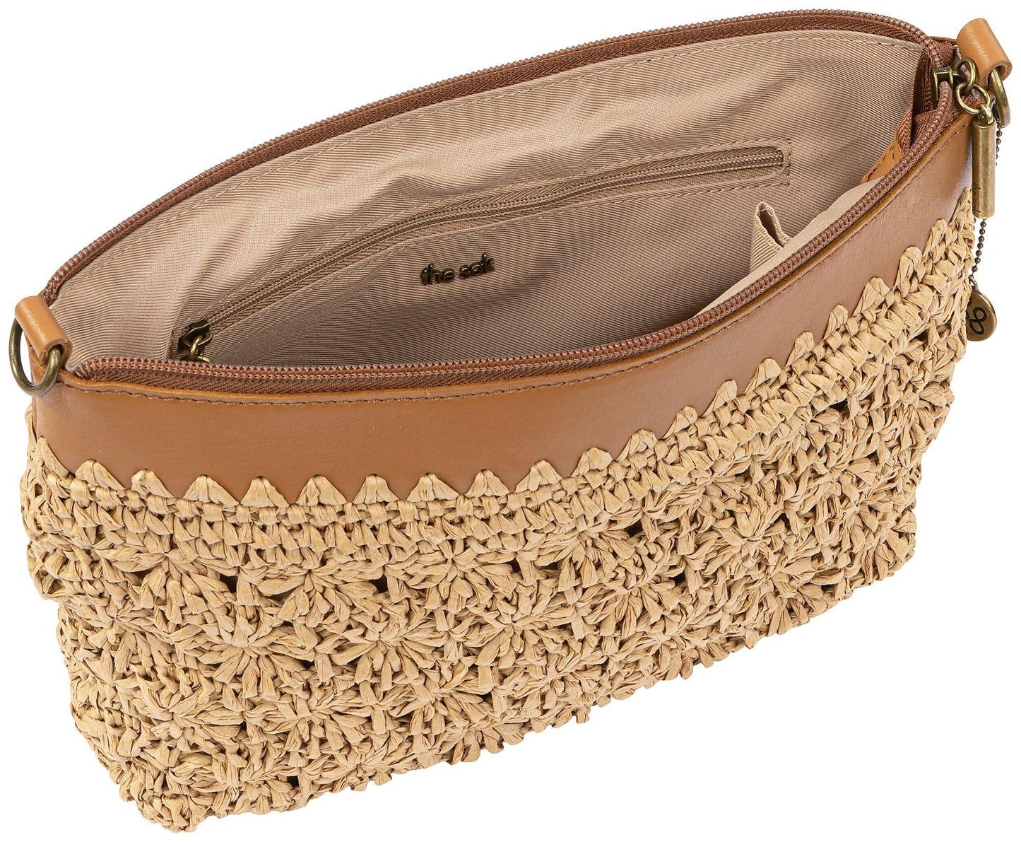 The Sak Lumi Convertible Crossbody Purse - Women's Handbag for Everyday & Travel, 3-in-1 Small Crossbody in Crochet & Leather