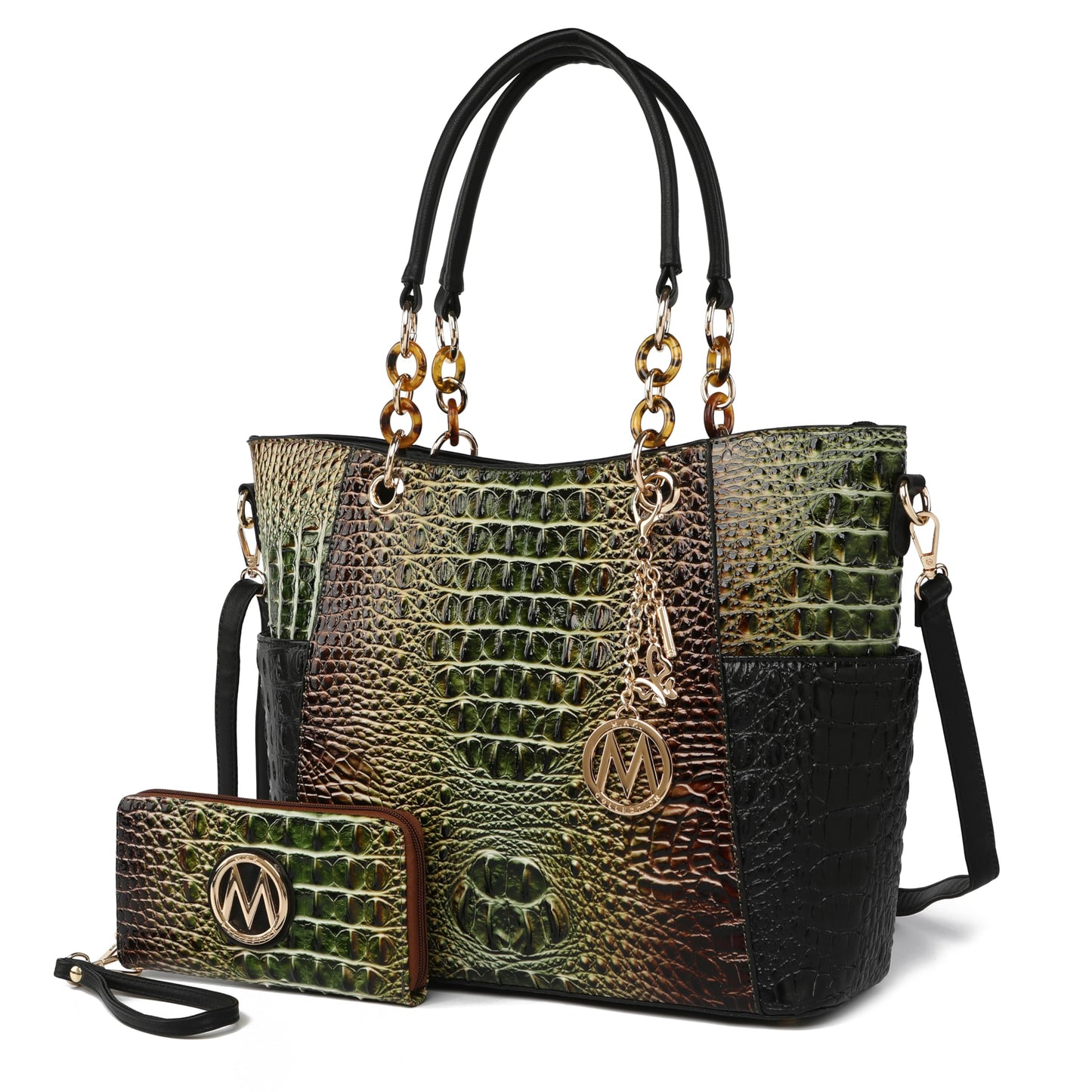 MKF Collection Tote Bag for Women, Handbag Set with Wallet-Top-Handle Bag Vegan Leather Purse by Mia K
