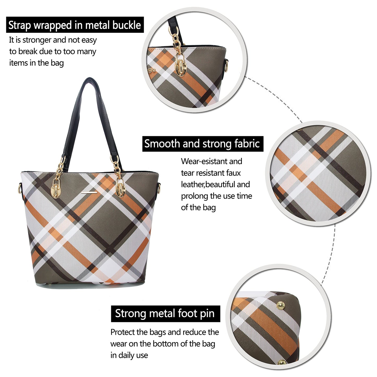2E-youth Designer Purses and Handbags for Women Satchel Shoulder Bag Tote Top Handle Bag