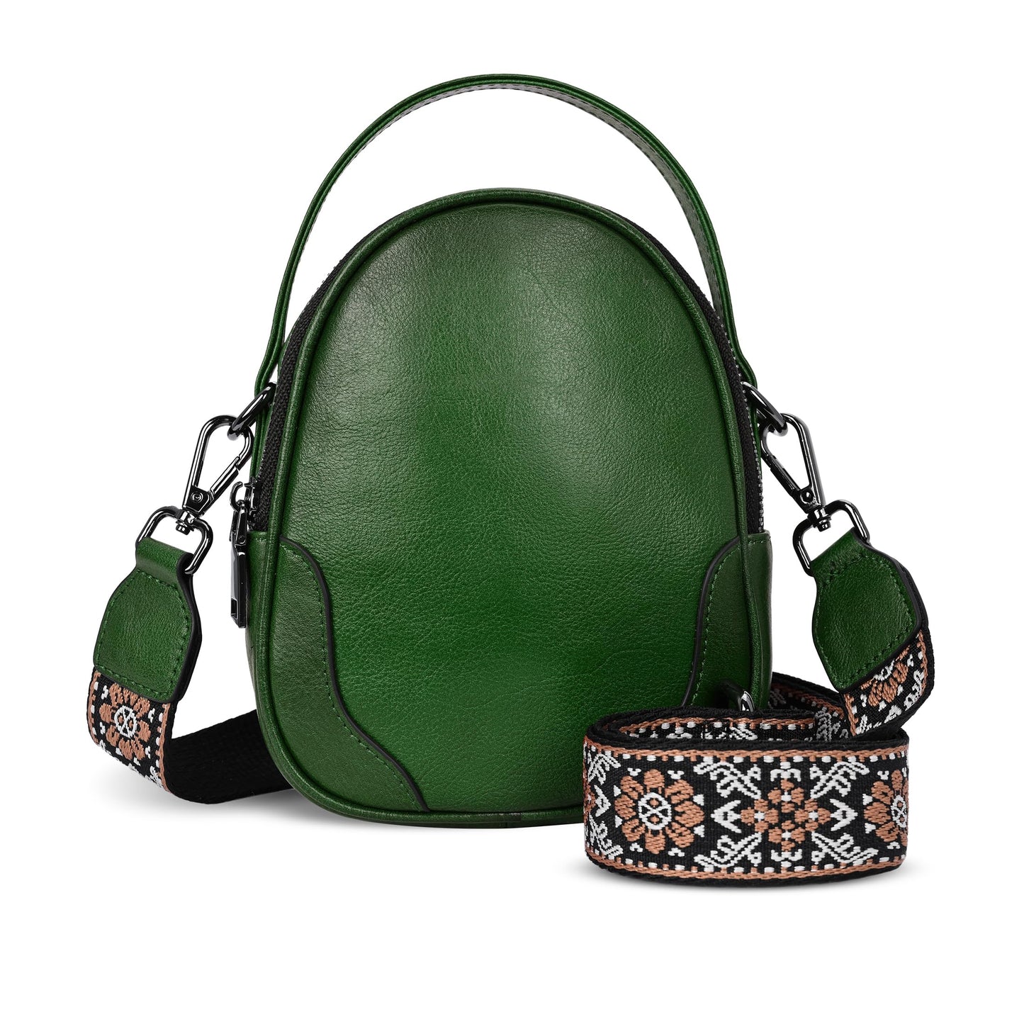 Iswee Small Crossbody Bag for Women Small Leather Shoulder Purse Phone Bag | Designer Satchel Handbags Ladies Pocketbooks with 2 Adjustable Strap 3-Way Carry Multi-pocket Organizer Mini Bag