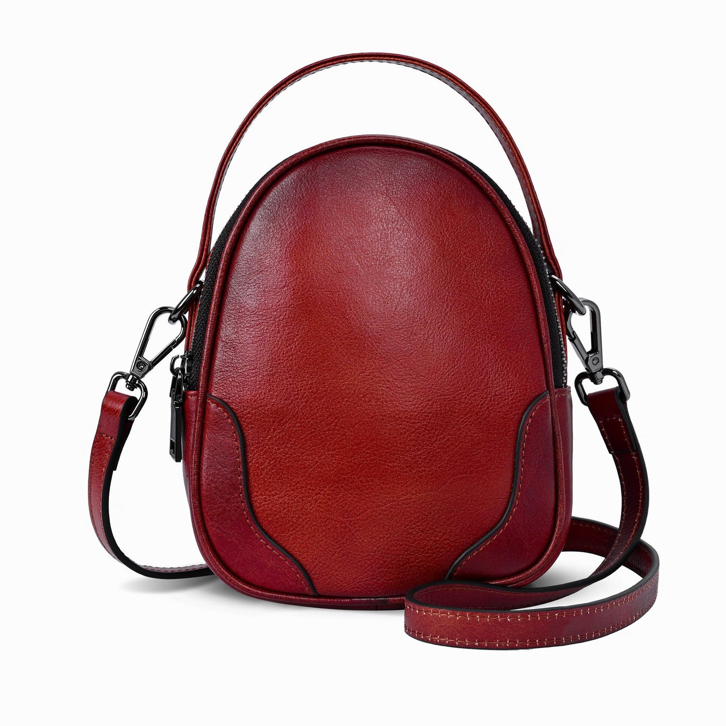 Iswee Small Crossbody Bag for Women Small Leather Shoulder Purse Phone Bag | Designer Satchel Handbags Ladies Pocketbooks with 2 Adjustable Strap 3-Way Carry Multi-pocket Organizer Mini Bag