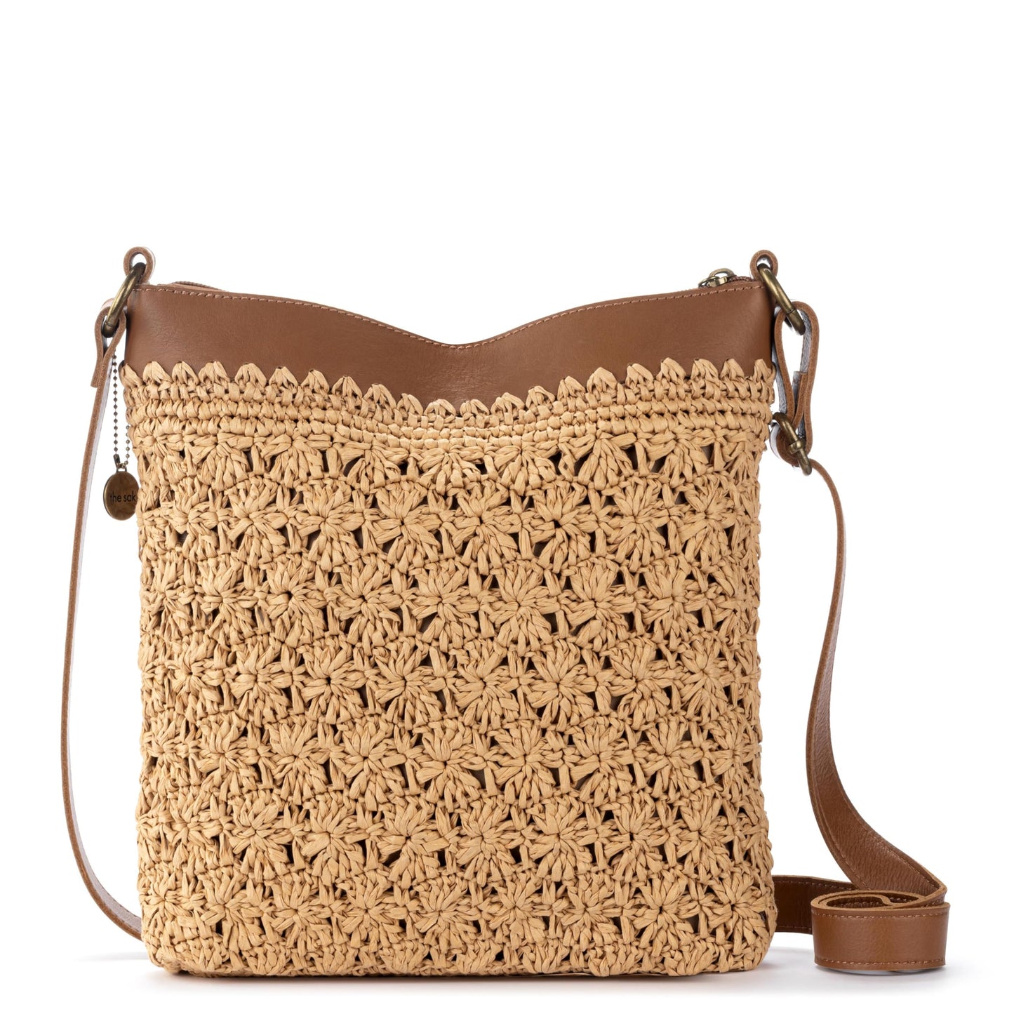 The Sak Lucia Crossbody Bag in Crochet, Convertible Purse with Adjustable Shoulder Strap