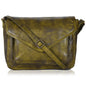 Leather Flapover Crossbody Handbag Purse for Women with Adjustable Strap & Overflap Snap Closure Tote/Bag