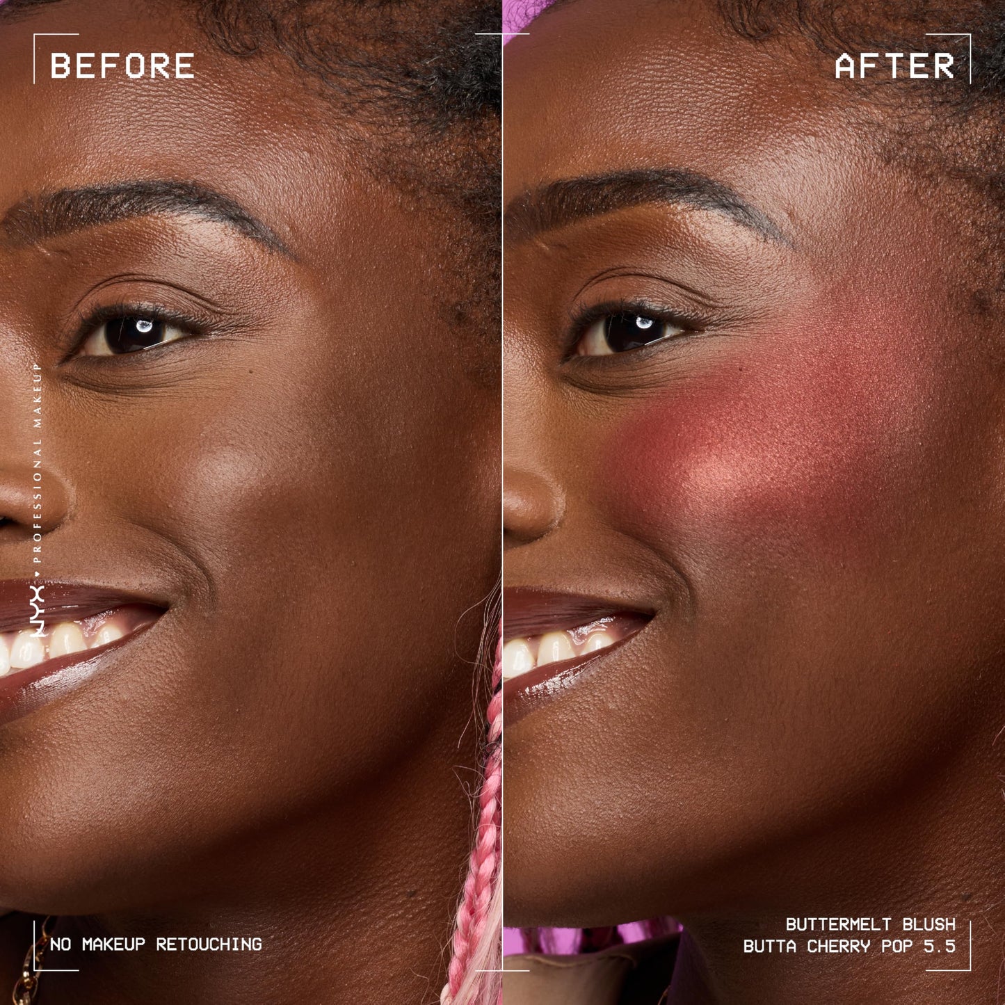 NYX PROFESSIONAL MAKEUP Buttermelt Powder Blush, Fade and Transfer-Resistant Blush, Up to 12HR Make Up Wear, Vegan Formula - For The Butta