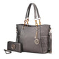 MKF Collection Tote Bag for Women, Handbag Set with Wallet-Top-Handle Bag Vegan Leather Purse by Mia K
